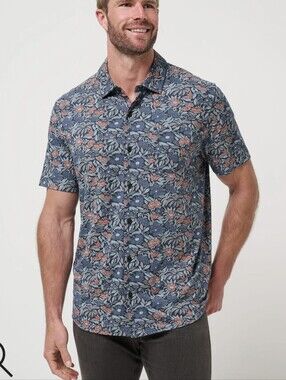 Travis Mathew Knit Day Cruise Button Up Shirt L